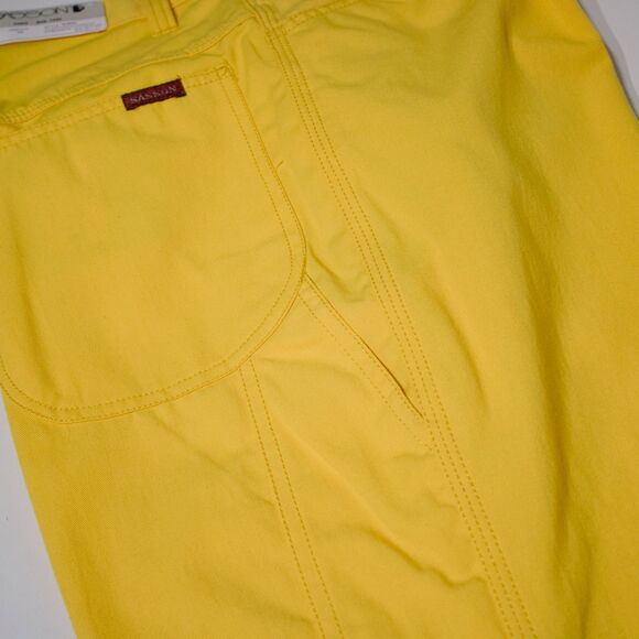 Vintage NWT 80s Sasson Yellow Carpenter Jeans Men Size 34x32 Made in Taiwan ROC - Picture 6 of 10